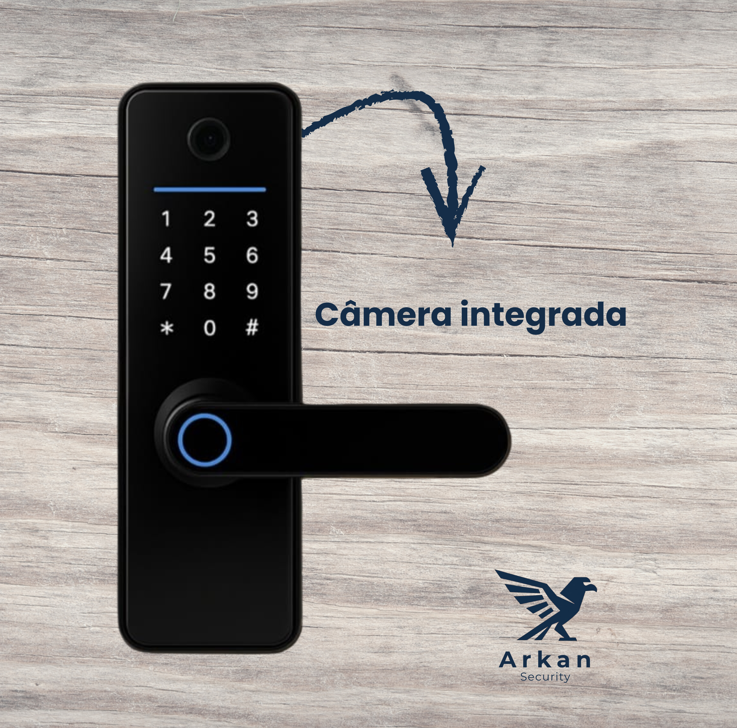 Fechadura Digital Wi-Fi ARK2 - Com Câmera Integrada